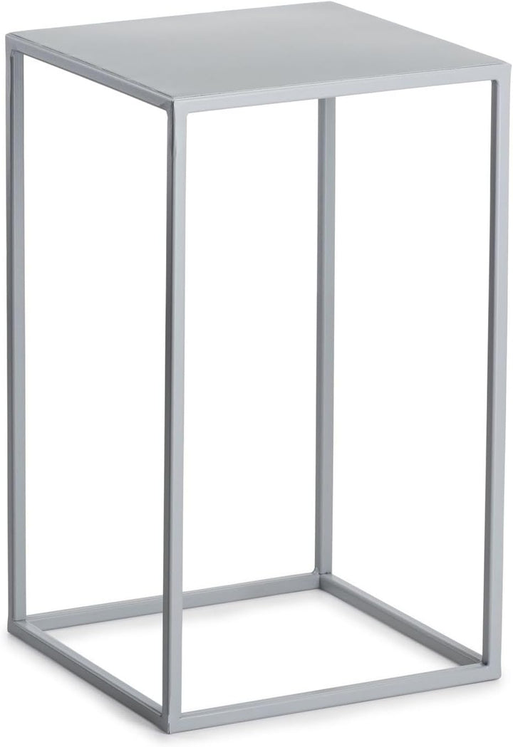 Blumenständer Metall Grau 46 cm Hoch - Solider und Robuster Blumenhocker Metall - Pflanzenständer fü