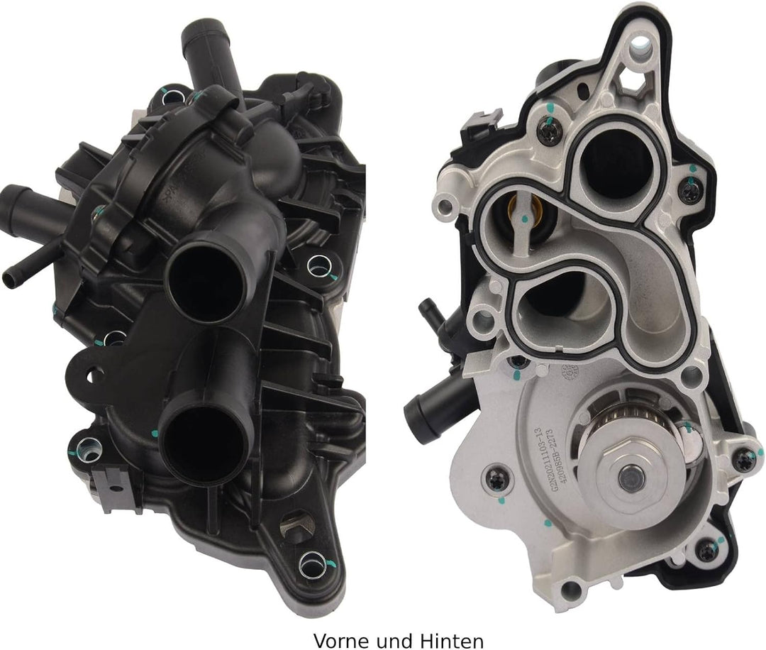 Flynsu 5 Röhren Kühlmittelpumpe Wasserpumpengehäuse Baugruppe Thermostat 04E121121E 04E121042A 04E12