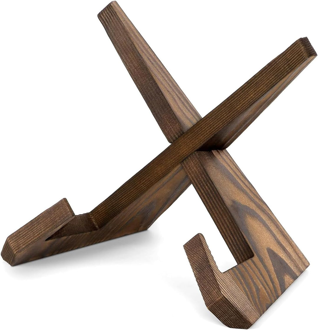 Wooden Plate Stand, Tellerhalter aus Kiefernholz, Kochbuch Ständer, Holz Dekorative Ständer, für gro