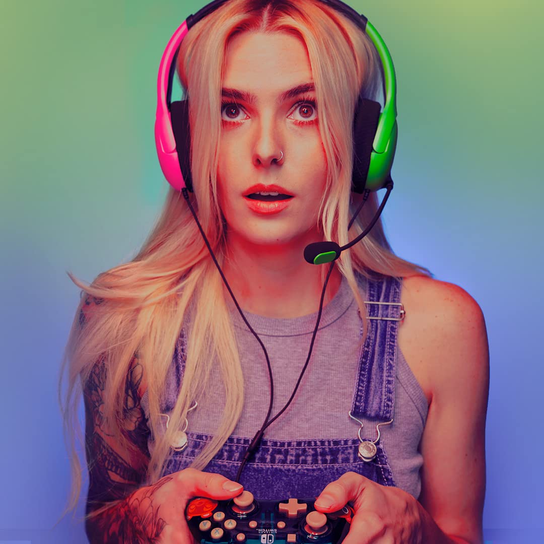 PDP Gaming LVL40 Stereo Kopfhörer mit Mic für Nintendo Switch - PC, iPad, Mac, Laptop Compatible - N