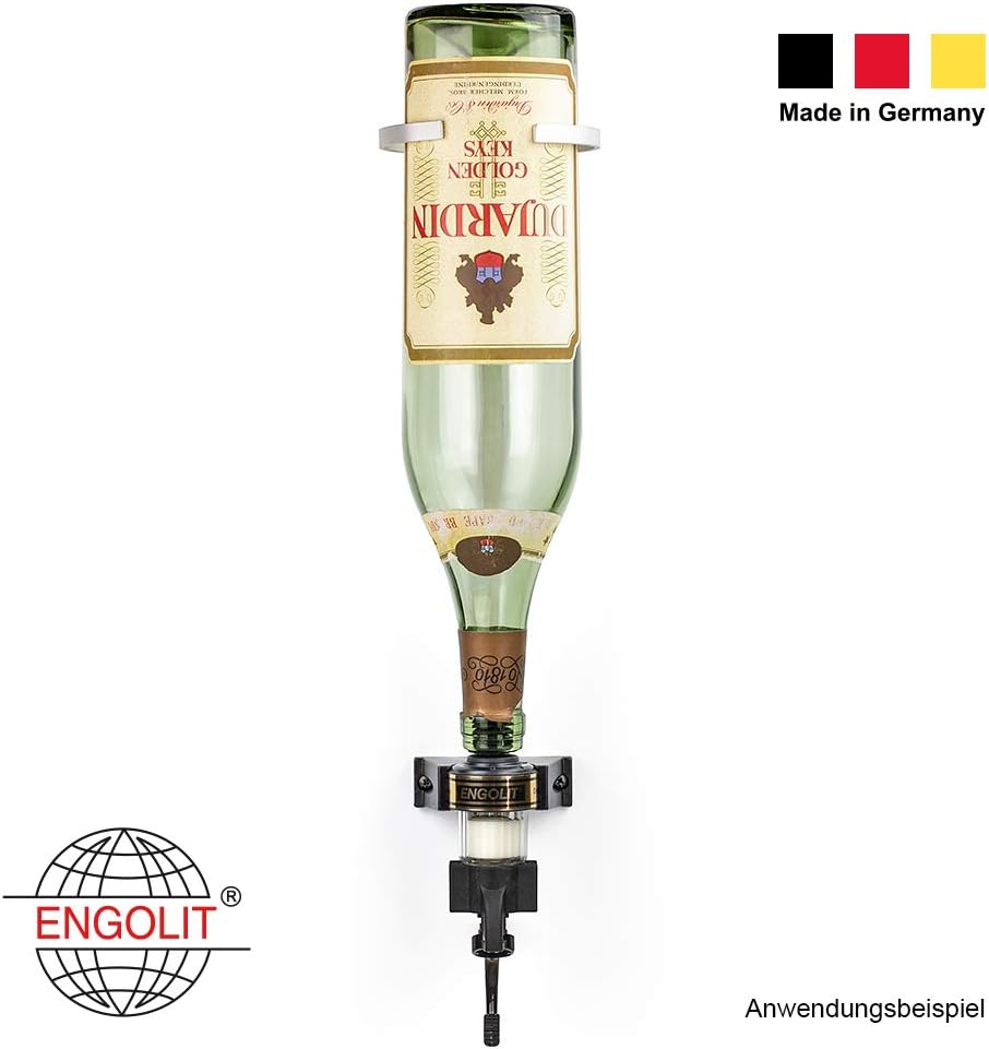 ENGOLIT 3 Liter Flaschenhalter - Made in Germany - (inkl. 4,0 cl Finger-Push-Dosierer) für Lange/gro