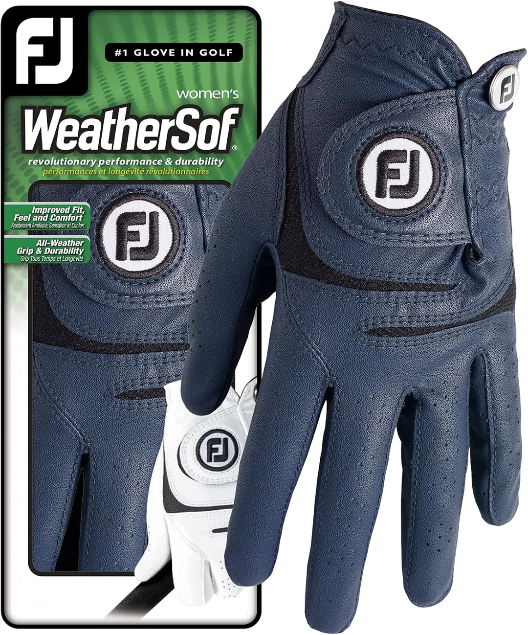 FootJoy Damen Weathersof Golfhandschuhe Medium - Large marineblau, Medium - Large marineblau