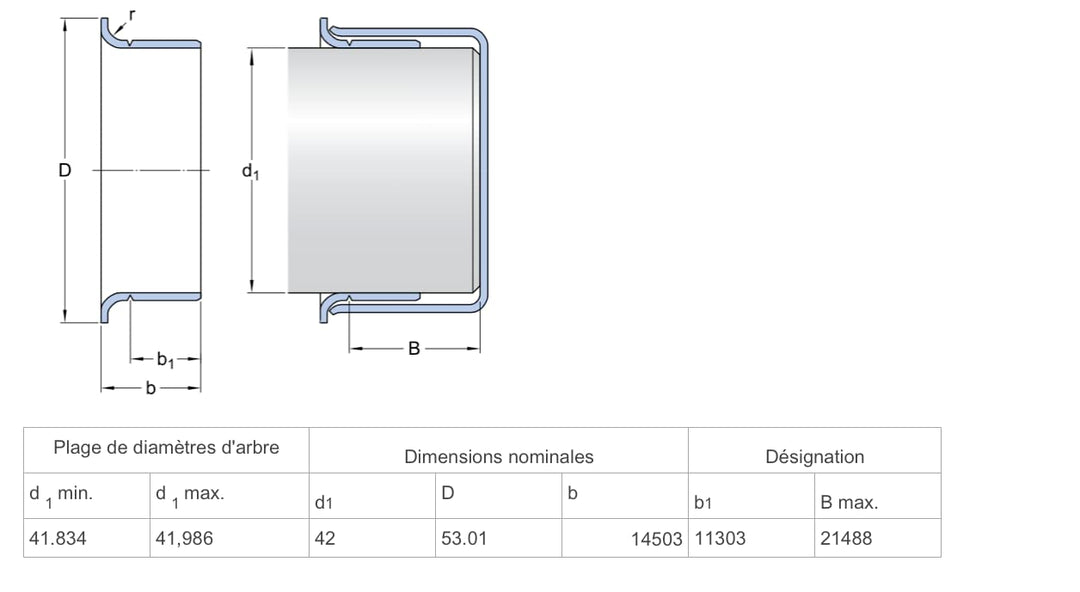 SKF 99166 Speedi Ärmel, Ssleeve Stil, Zoll, 1650 in Schaft Durchmesser, 0.445 in Breite
