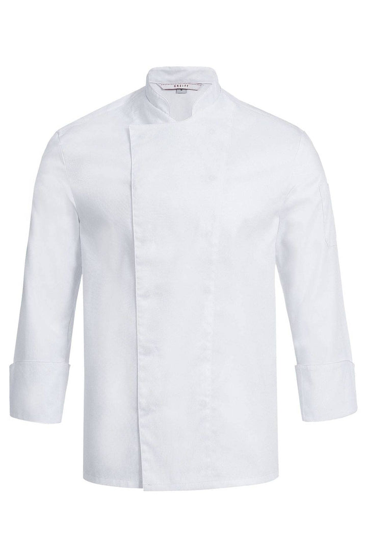 GREIFF Gastro Moda Herren Cuisine Basic Kochjacke Regular Fit Modell 5580 XXS Weiss, XXS Weiss