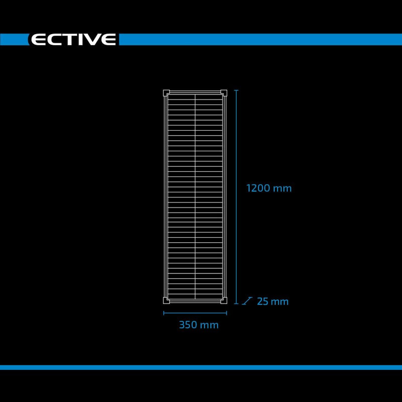 ECTIVE 80W Extra Leichtes Solarmodul Monokristallin mit 80 Zellen, Solarpanel mit Shingle-Technologi