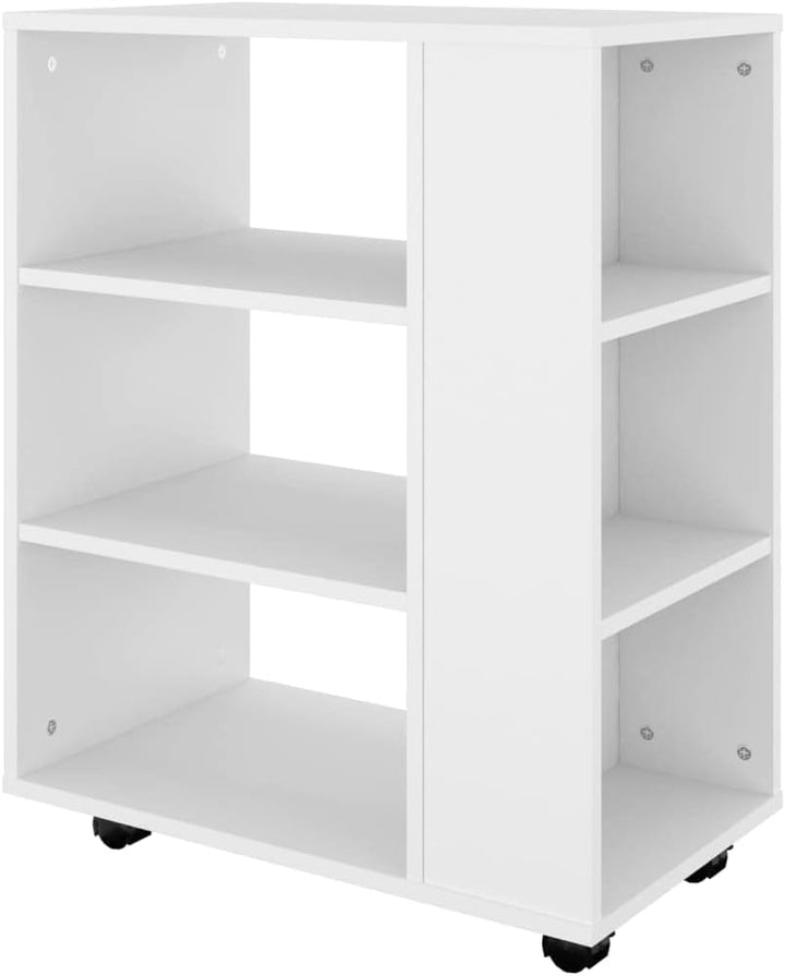 Mobiler Aktenschrank Lagerschrank aus Holzwerkstoff Beistellschrank mit Rollen für Wohnzimmer Schlaf