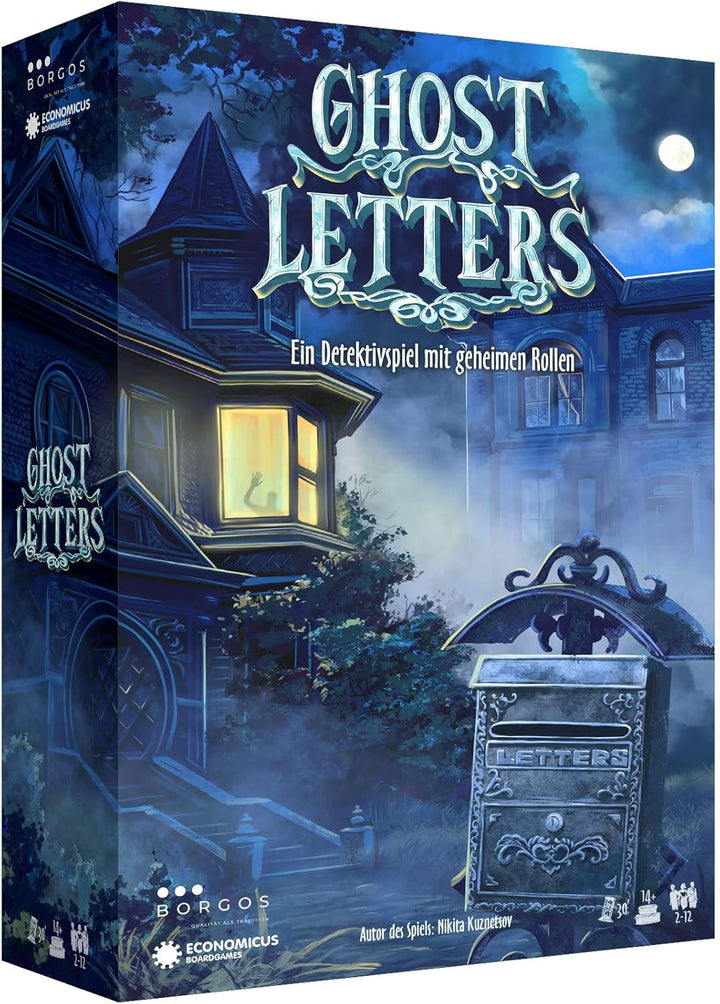 BORGOS Ghost Letters – Murder Mystery Detektivspiel mit geheimen Rollen | Gesellschaftsspiel | Krimi