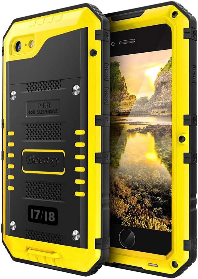 Beeasy für iPhone 8/7 Hülle, iPhone SE 2020/2022 Hülle Wasserdicht Outdoor Stossfest Handyhülle Mili