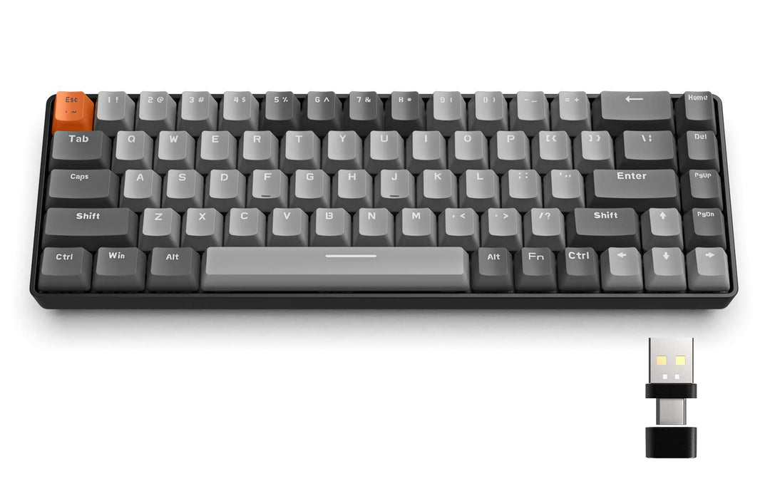 YINDIAO K68 60% Kabellose Mechanische Gaming Tastatur,Bluetooth 5.0/2,4 GHz,Kompakte 68 Tasten Mini