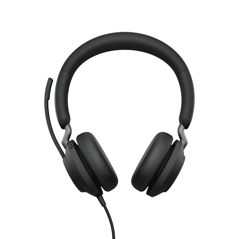 Jabra Evolve2 40 PC Headset – Noise Cancelling Microsoft Teams Certified Stereo Headphones With 3-Mi