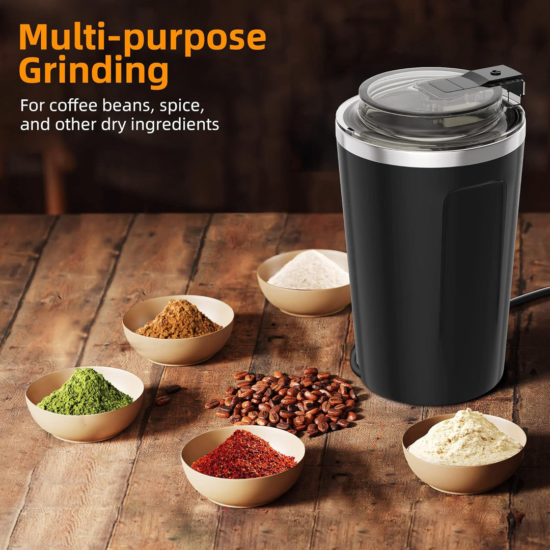 Kaffeemühle, Elektrische Espresso Kaffeebohnen Gewürzmühle, Kaffeeklinge Mühlen,Eins Berühren Tragba