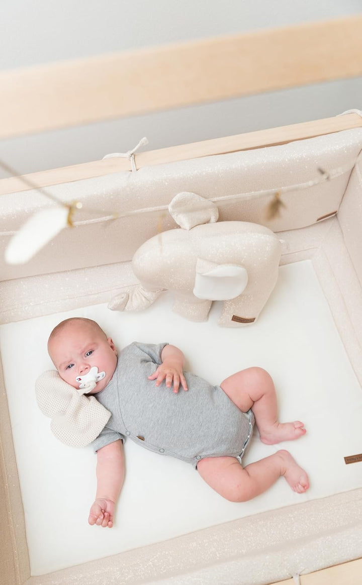 Baby's Only - Laufgittereinlage Sparkle - Krabbeldecke für Baby - Mit subtil Glitzernde Strickarbeit