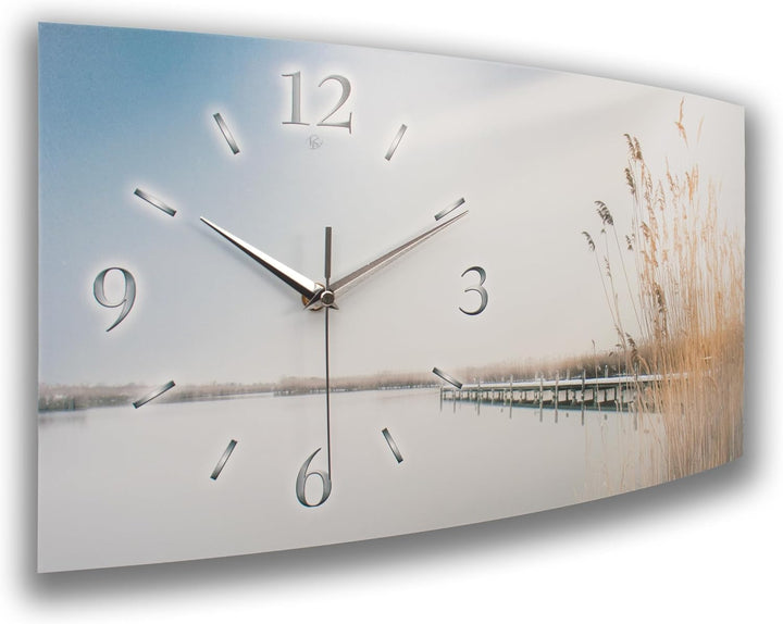 Kreative Feder Chill Out XXL Designer leise Funk Wanduhr Funkuhr modernes Design * Made in Germany*