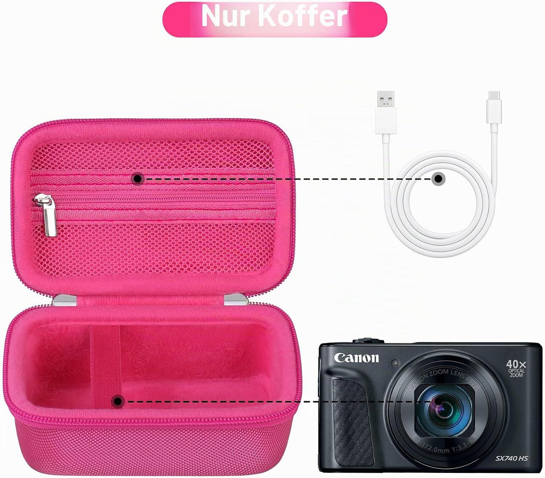 Canboc Tragetasche für Canon PowerShot SX740 SX730 SX720 SX620 G7X Digitalkamera, Point and Shoot Vl