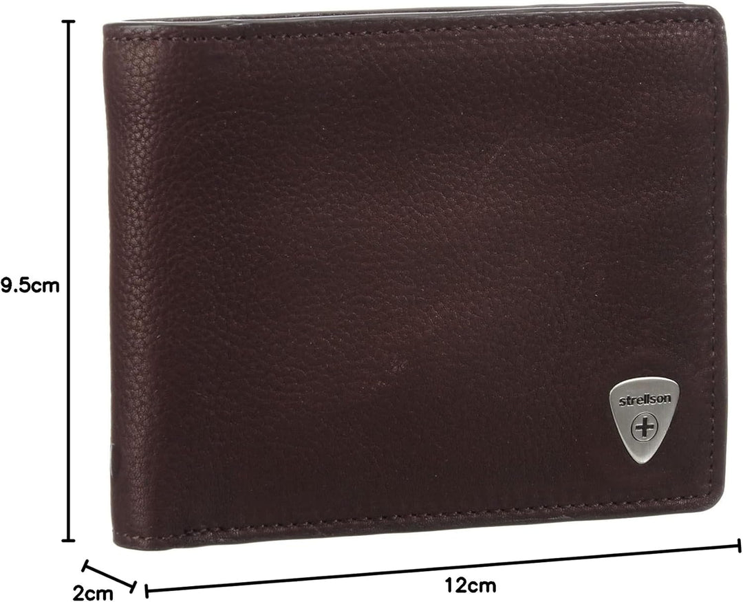 Strellson Herren Geldbeutel Harrison Brieftasche aus Leder Braun (Dark Brown 702), Braun (Dark Brown