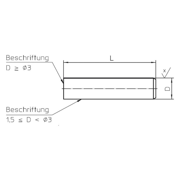 STEINLE Prüfstift Messstift Kontrollstift Länge: 70 mm Gen: ±2µm Ø 8,0 mm