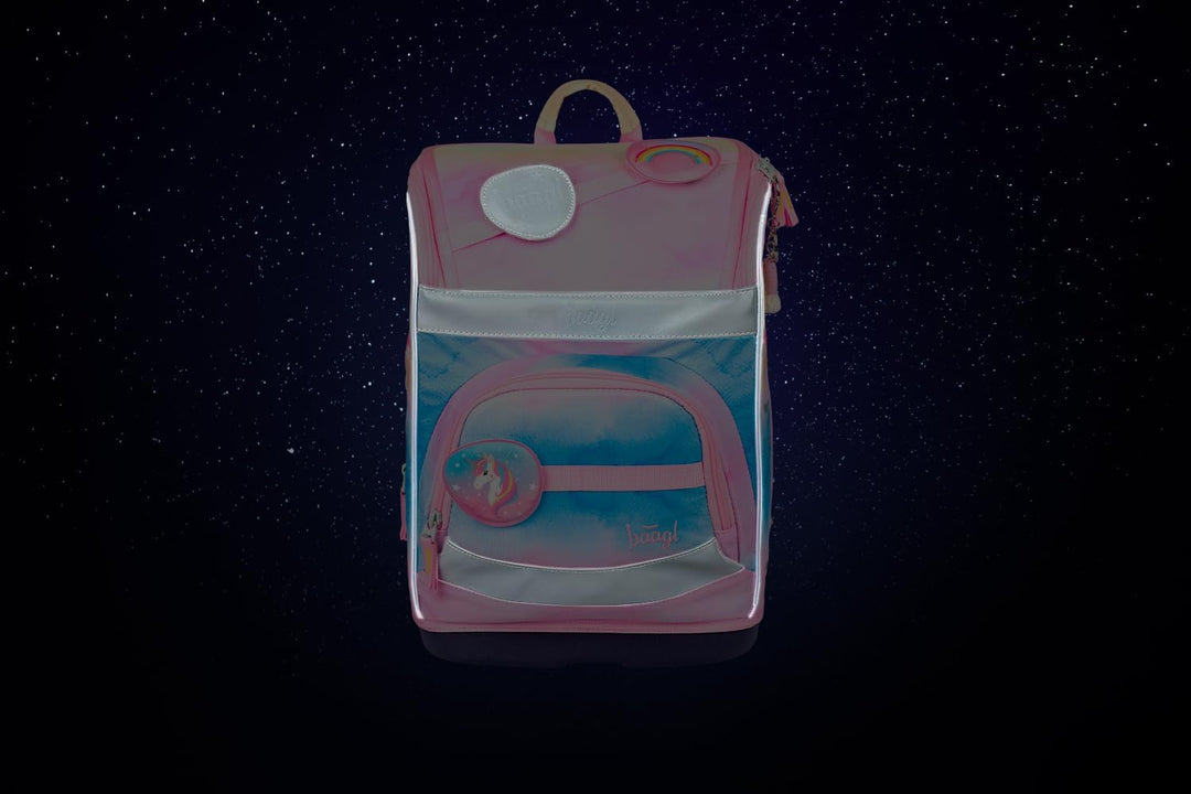 Baagl Schulranzen Mädchen Set 3 Teilig (Zippy Schultasche für 1. Klasse, Mäppchen, Turnbeutel), Grun