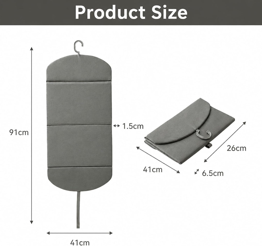 Faltbares Dampfbrett Hänge-Bügelbrett Hitzebeständig 91x41 cm Grau (B), B