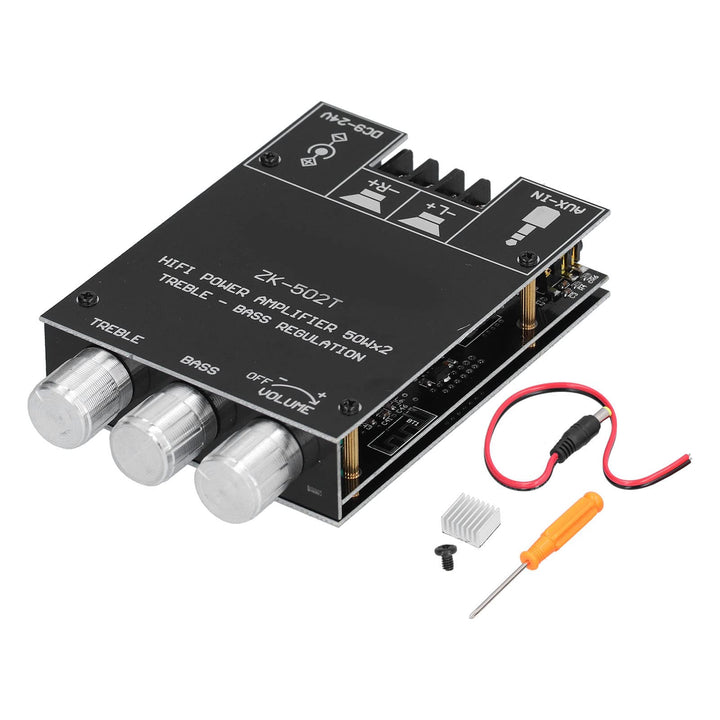 Zweikanal Leistungsverstärkermodul, Bluetooth Stereo Verstärkerplatine mit Höhen Bass Steuerung ZK-5