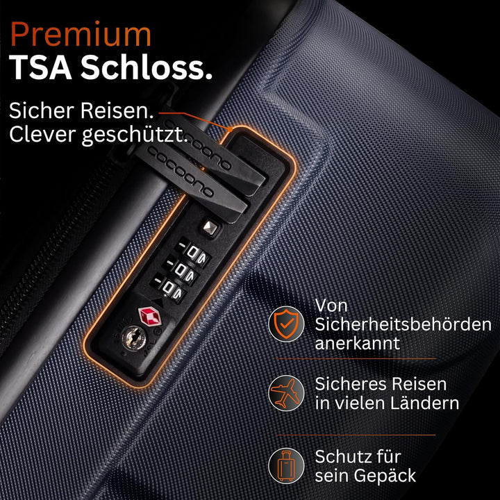 Cocoono Premium Handgepäck Koffer 55x40x20cm - passend für Ryanair, Lufthansa, Eurowings und co. I 3