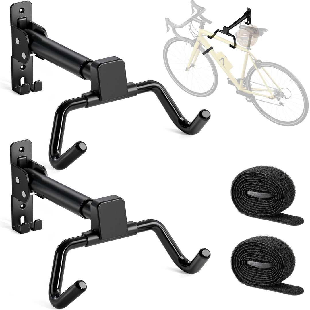 monTEK Fahrrad Wandhalterung, Winkel und Wandabstand einstellbar, Fahrradhalterung Wand Klappbar 30k