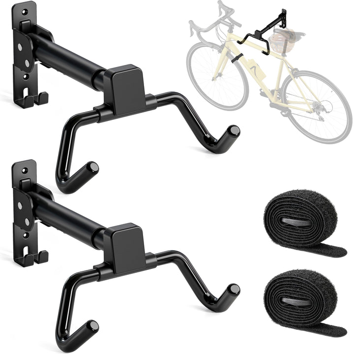 monTEK Fahrrad Wandhalterung, Winkel und Wandabstand einstellbar, Fahrradhalterung Wand Klappbar 30k
