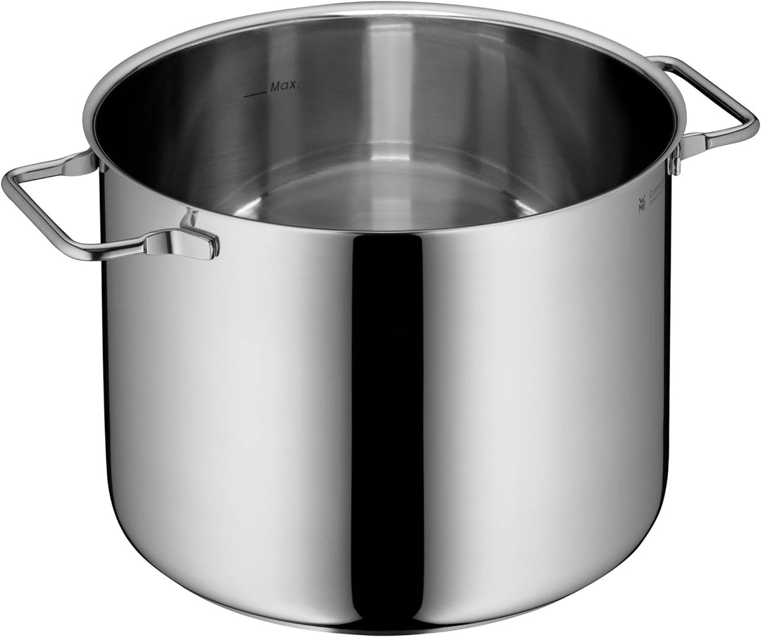 WMF Nudeltopf mit Sieb 24 cm Induktion, Kochtopf gross 7l, Spaghettitopf mit Glasdeckel, Cromargan E