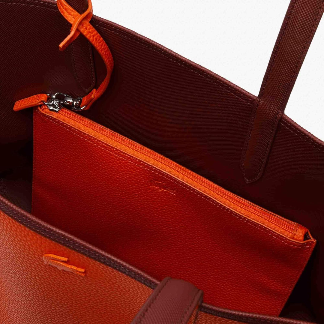 Lacoste Damen Nf2142aa Einkaufstasche Dunkelrot/Orange (M49), Dunkelrot/Orange (M49)