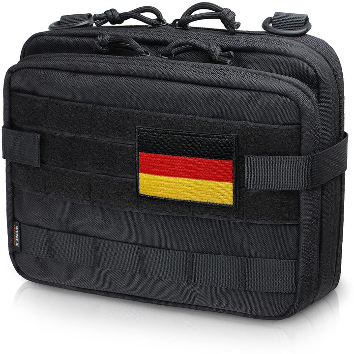 WYNEX Tactical Large Admin Pouch im Double Layer Design, Molle EDC EMT Utility Pouch mit Map Sleeve