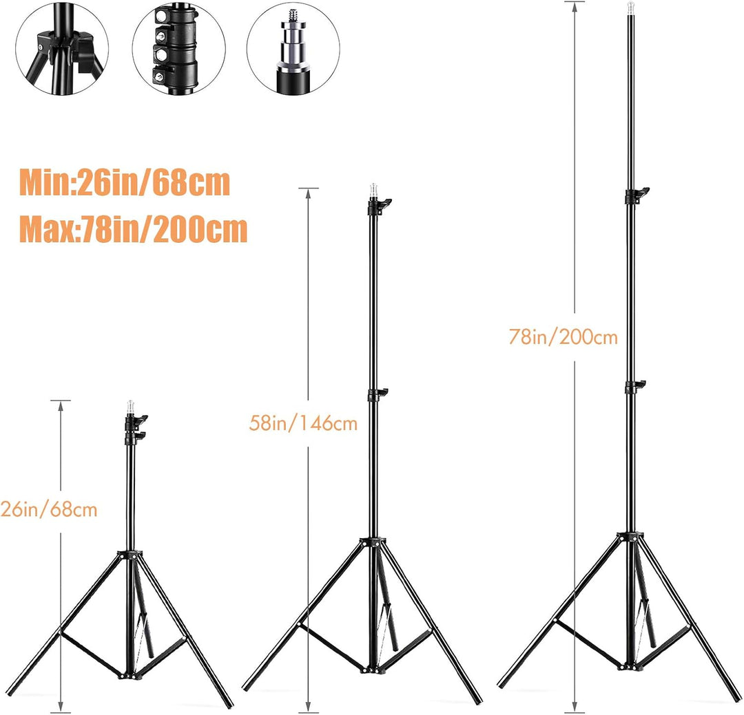 Andoer Fotografie Licht Kit Softbox-Beleuchtungsset 3 Packung,mit 85 W 2800K-5700K zweifarbige dimmb