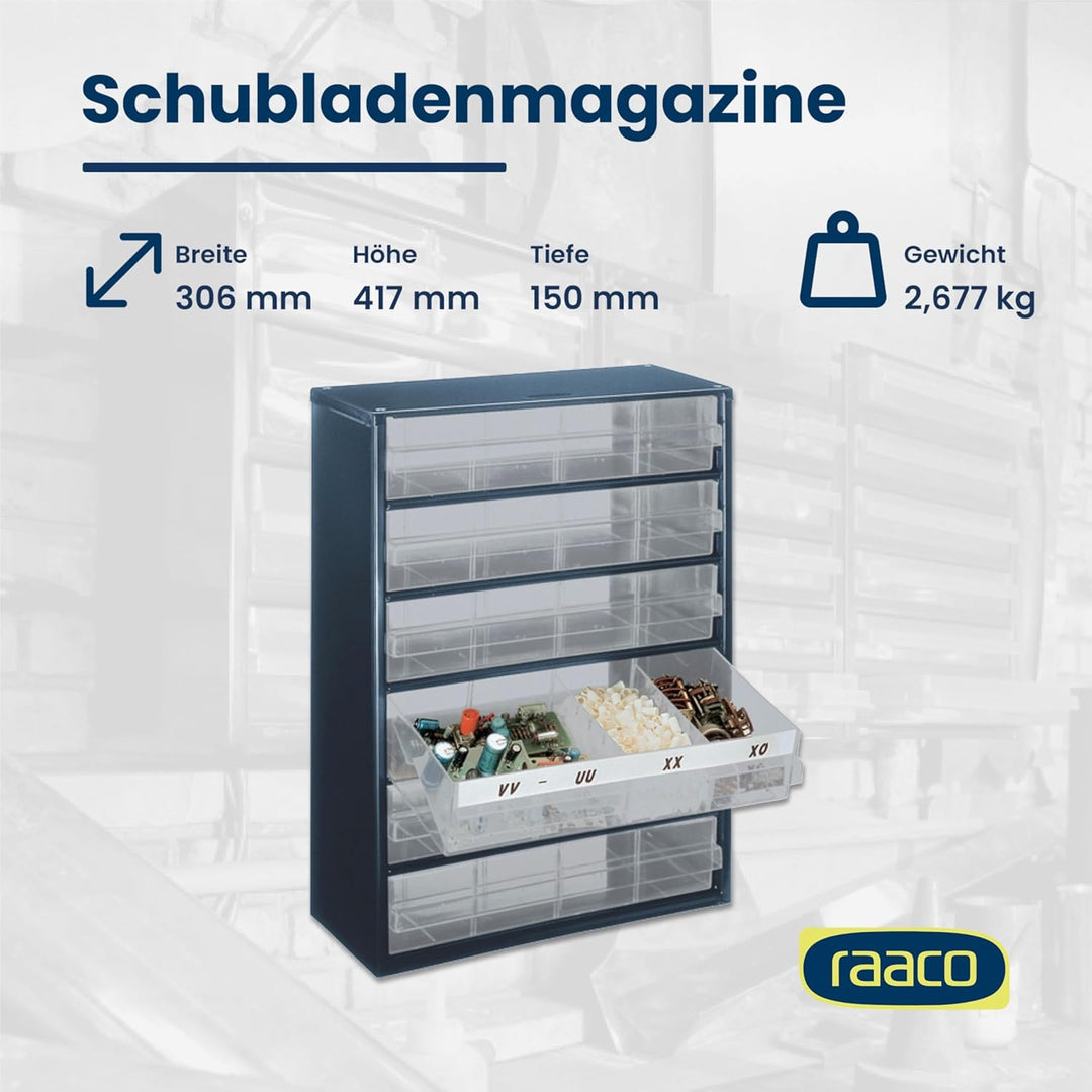raaco Stahlmagazin 906-03, blau, 137485