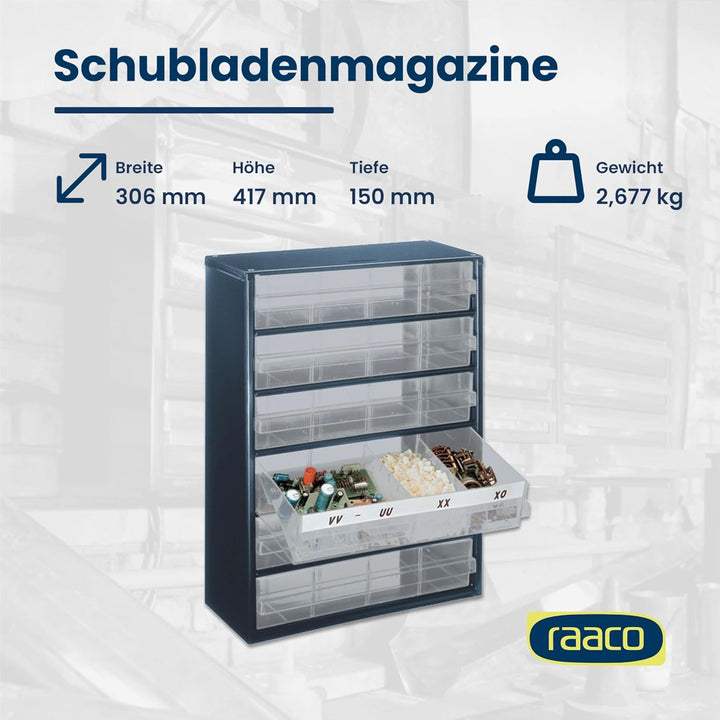 raaco Stahlmagazin 906-03, blau, 137485