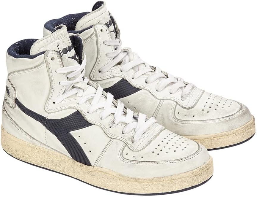 Diadora Heritage MI Basket Used Echtleder-Schuhe Coole Herren High Top Sneaker Turnschuhe Friezeitsc