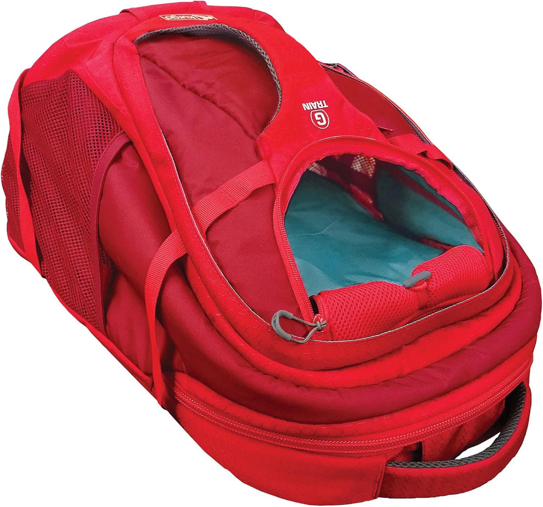 Kurgo G-Train Rucksack, Mit integriertem Hundefach, Wasserfester Boden, Mit Flaschenhaltern, Für Hau