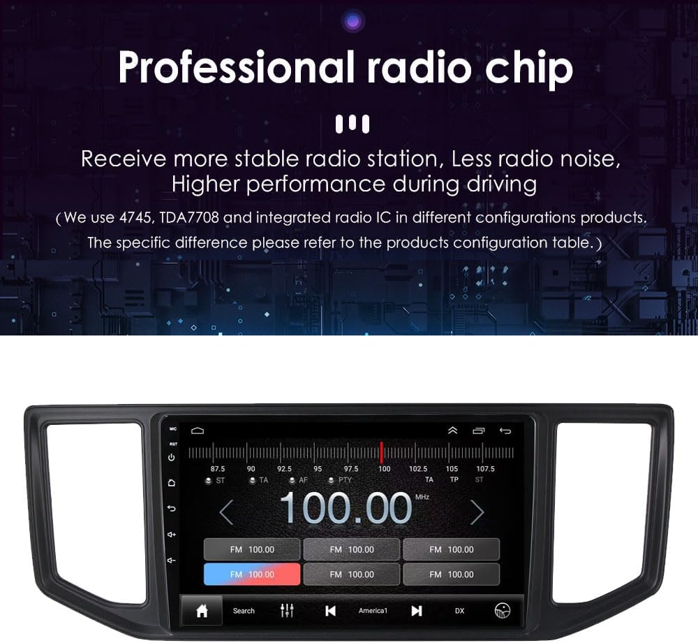 Auto Radio Autospieler GPS Navi Navigation Carplay/Android Autoradio 10 Zoll HD-Touchscreen USB Blue