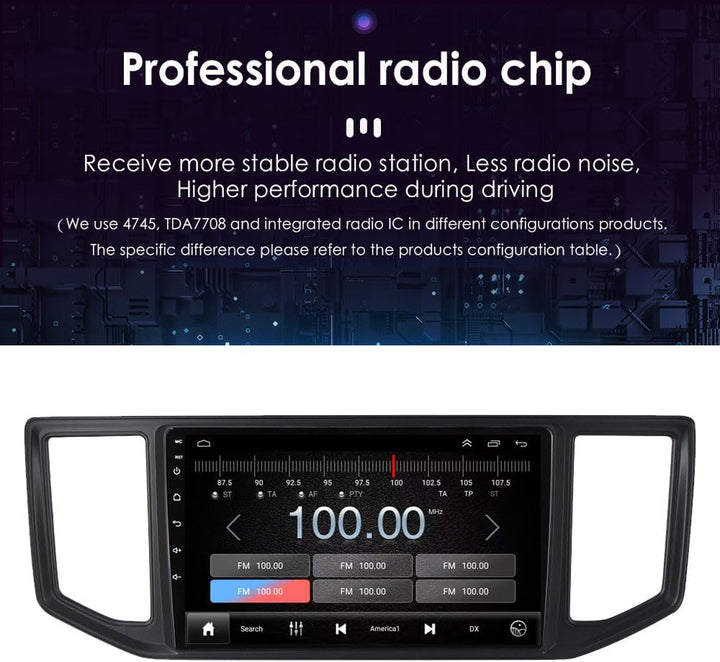 Auto Radio Autospieler GPS Navi Navigation Carplay/Android Autoradio 10 Zoll HD-Touchscreen USB Blue