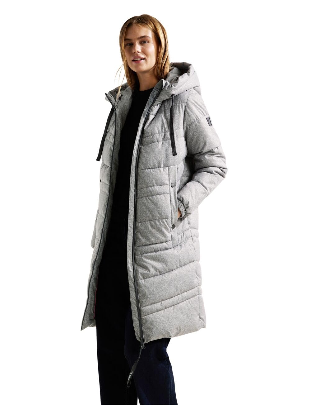 Cecil Damen Wintermantel XL Silber, XL Silber