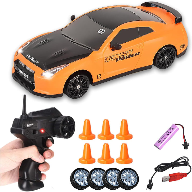 Siereolly RC Drift Car 1:24 Ferngesteuertes Auto 2,4Ghz Spielzeugauto 15km/h 4WD Ferngesteuertes Ren