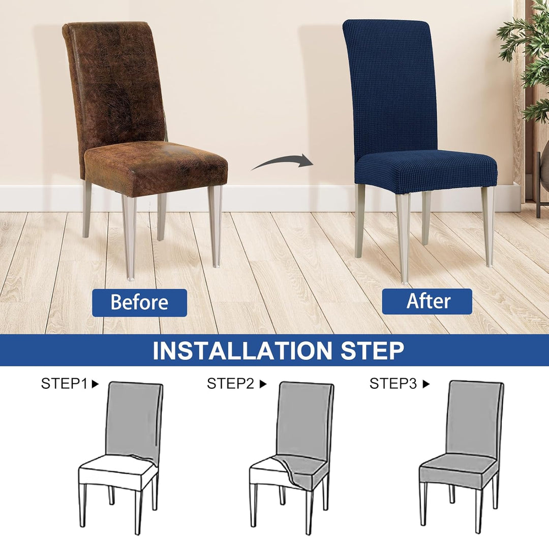 Ystyle Stretch Stuhlhussen 2er Set, Stuhlbezug Elastisch Abnehmbarer Waschbarer, Universal Hussen Fü