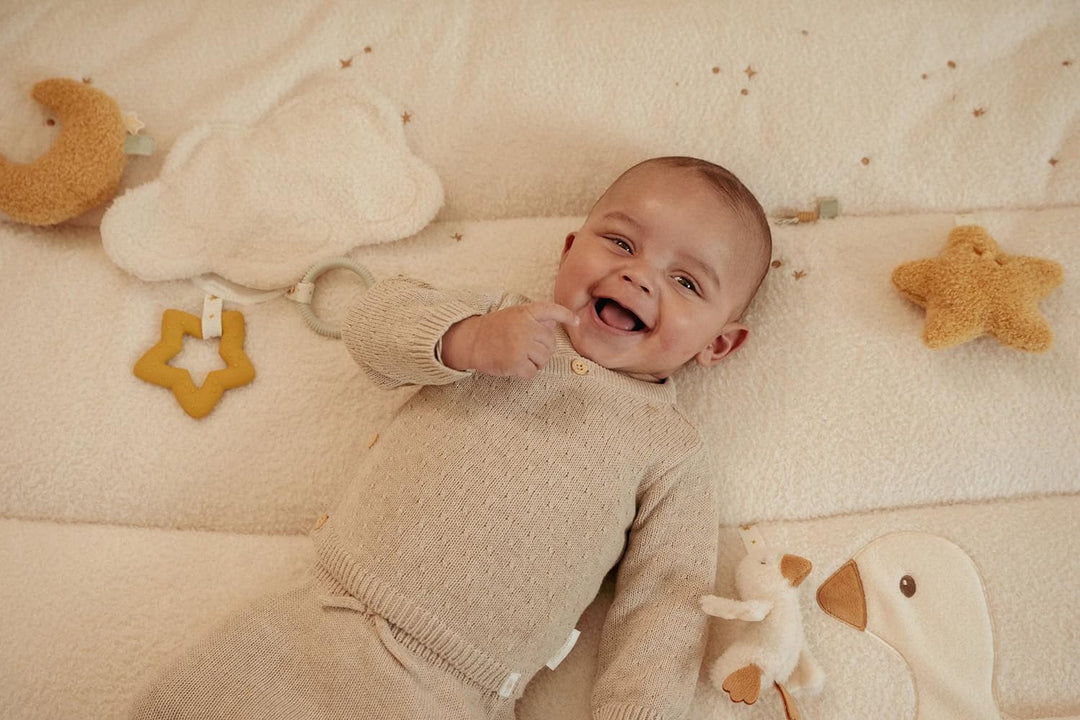 Little Dutch Krabbeldecke Spieldecke Activity Matte Baby (80x100 cm) weiss - Newborn Naturals
