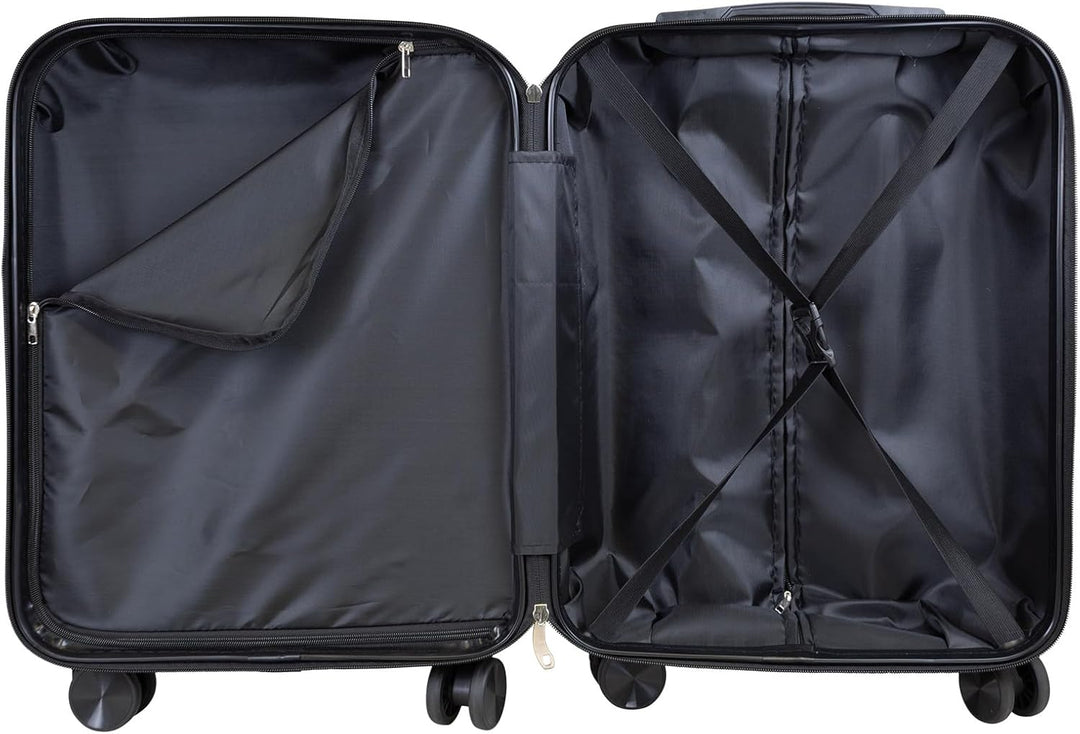 Trendyshop365 City-Koffer Hartschale Avalon 67 cm 61 Liter 4 Räder Zahlenschloss Blau Blau Citykoffe