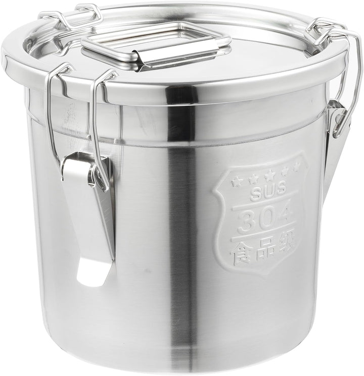 Apriltop 304 Edelstahl Luftdicht Vorratsbehälter mit luftdichtem Deckel, 6L Grosse Metall Lebensmitt