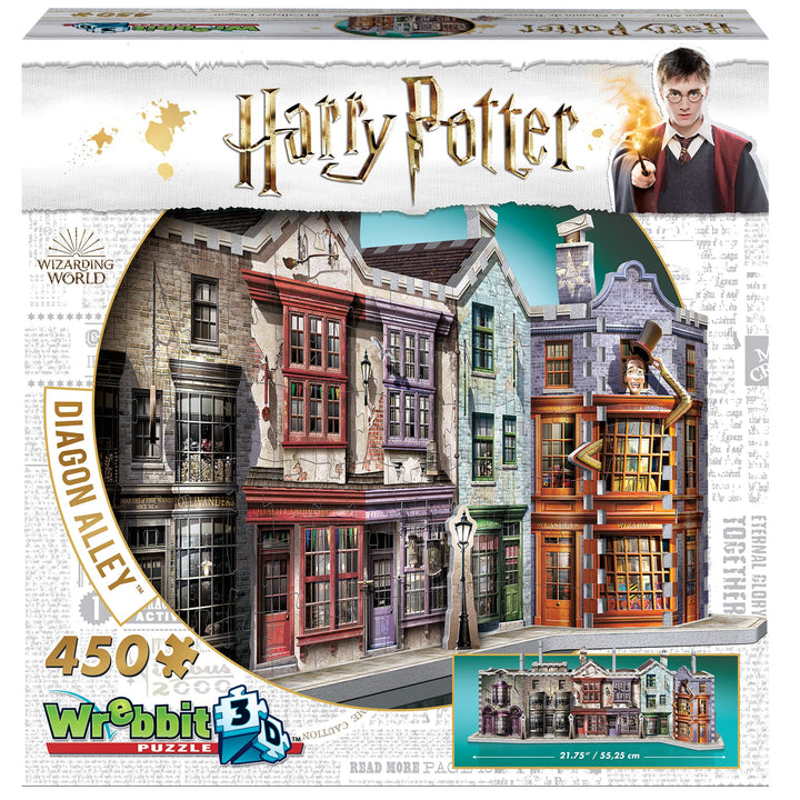 WREBBIT3D , Harry Potter: Diagon Alley (450pc), 3D Puzzle, Ages 14+