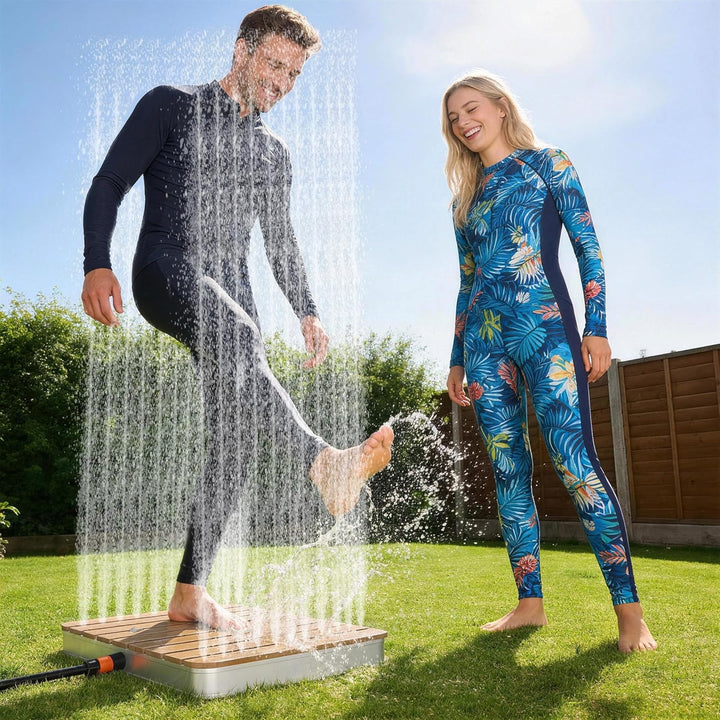 Gartendusche, PWC Bodendusche Outdoor, Regendusche Aussendusche bis zu 4 M hohe Fontänen, Solardusch