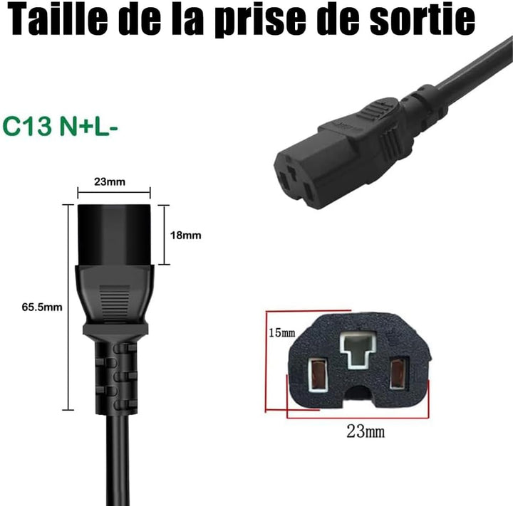 QDD 72V 8A Ladegerät 82,8 V Bleiakkumulator Ladegerät für 72 V Bleiakkumulator mit DC Stecker C13 N+