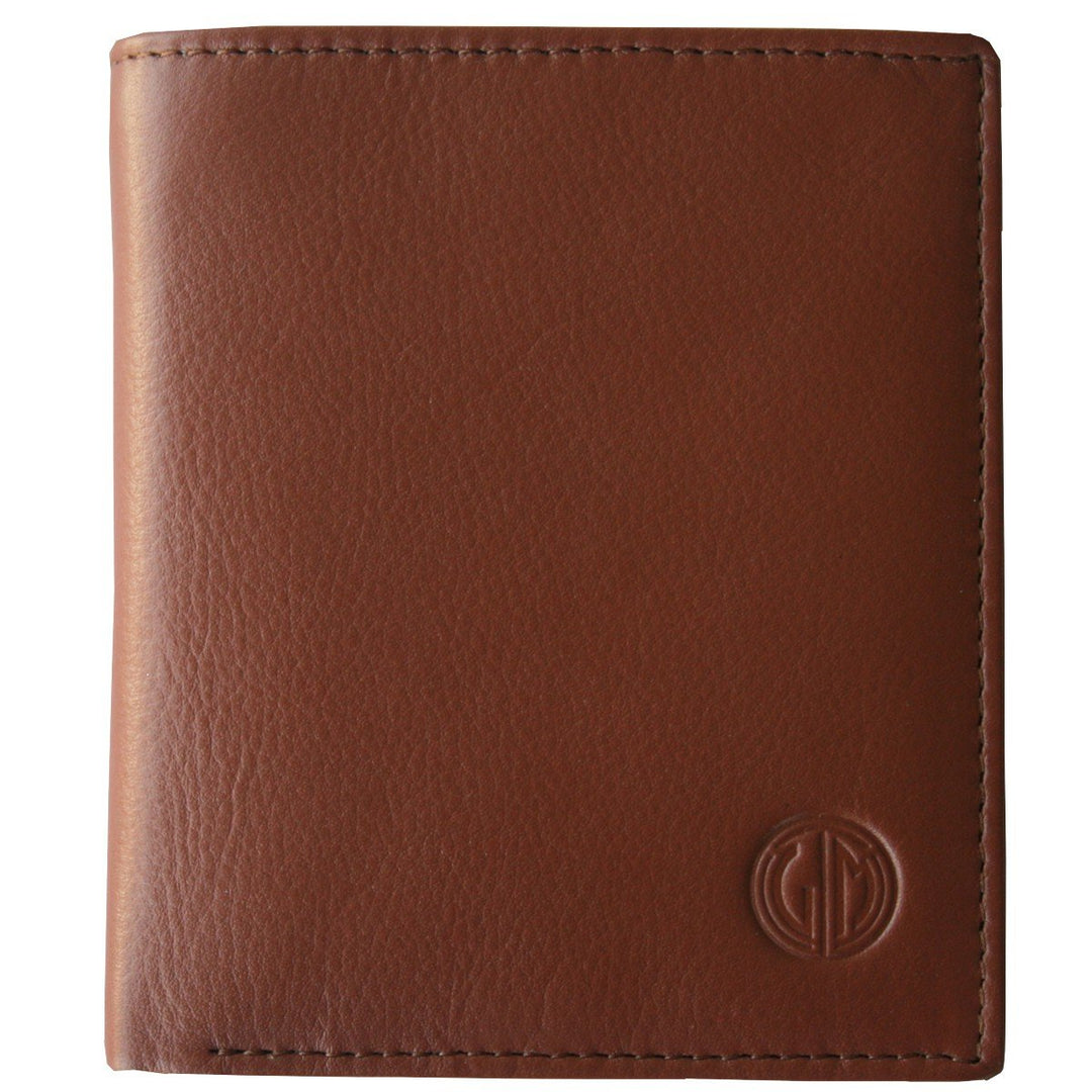 LINDENMANN Portemonnaie Herren Leder/Geldbeutel Herren, Rindleder matt, hoch, cognac
