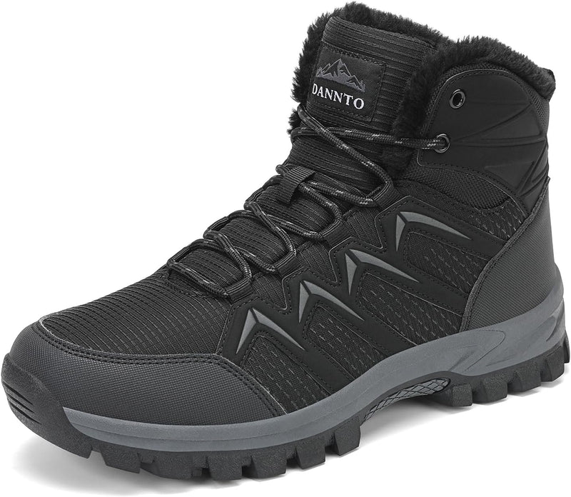 Dannto Herren Warme Gefütterte Winterschuhe Winterstiefel Wasserdicht Wanderschuhe Trekkingschuhe Dr