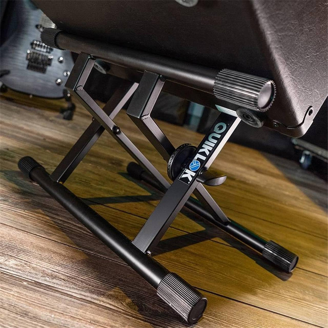 Quik Lok BS/317 Verstärker-Ständer (schlank, doppelstrebig) schwarz (UK Import)