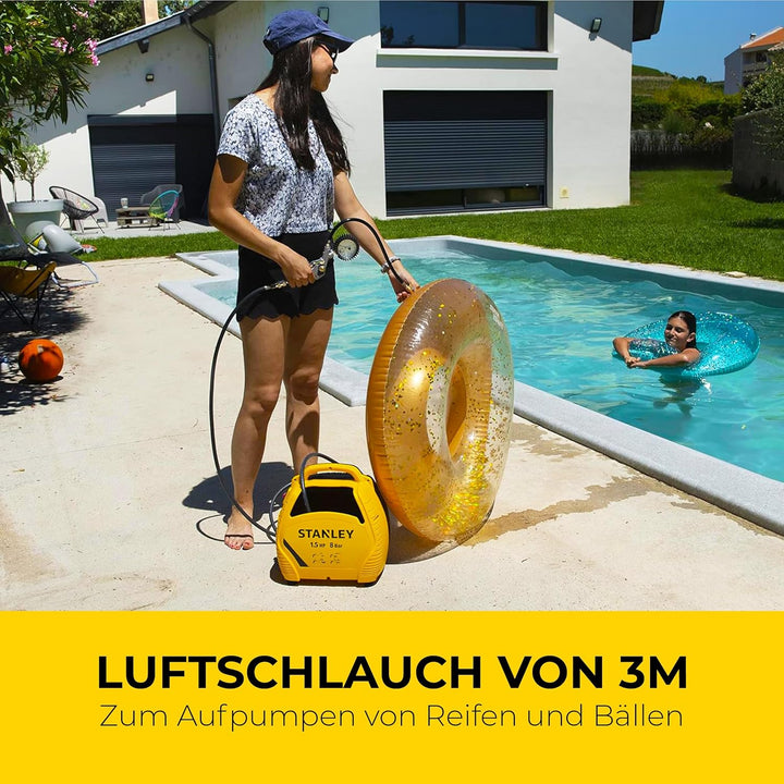 Stanley Airkit Kompressor, max 8bar, ölfrei, 180l/min, 1100 W, 230 V, Airkit