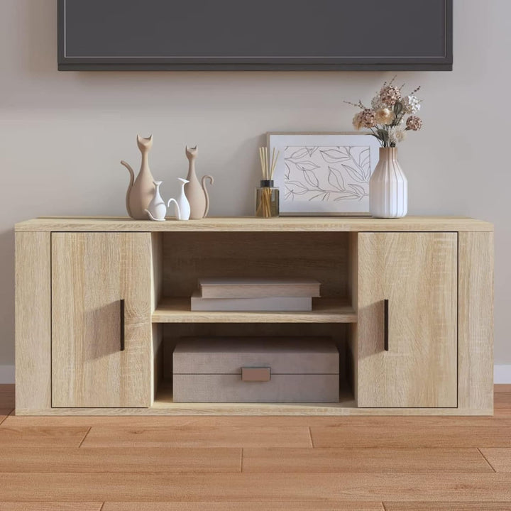 Tidyard TV Schrank mit 4 Fächer Lowboard TV Möbel Fernsehschrank Fernsehtisch TV Board Fernsehmöbel